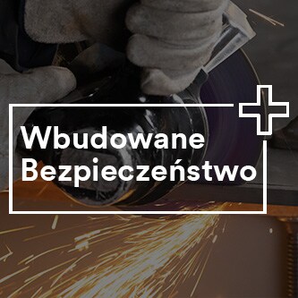 znak słowny „Wbudowane bezpieczeństwo” na kolorowym tle
