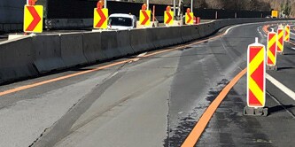 Czasowe znaki drogowe i oznakowanie poziome dróg związane z robotami drogowymi
