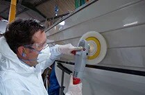Polishing, regeneration of coatings on gel coat surfaces
