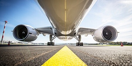 Airplane on the runway
