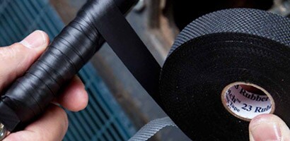 Kabel zaizolowany taśmą 3M
