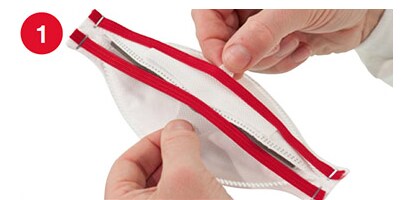 3M™ Aura™ serii 9300+Gen3 Jak dopasować półmaskę?
