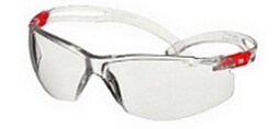 Okulary ochronne 3M™ SecureFit™ 500, SF501SGAF-RED, czerwone zauszniki, przezroczysta soczewka z powłoką Scotchgard™ Protector odporną na zaparowanie / zarysowanie