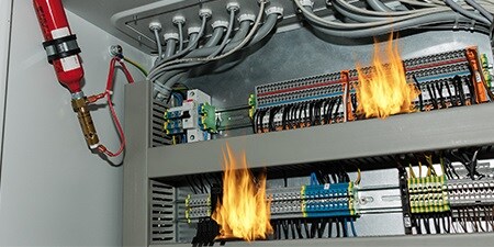 Fire in the server room
