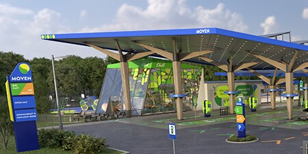 Nadaj stacji ładowania nowoczesny wygląd dzięki profesjonalnym foliom graficznym i foliom do oznakowania 3M.
