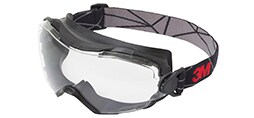 Gogle ochronne 3M™ GoggleGear™ 6000, GG6001SGAF-BLK, czarne uszczelnienie, powłoka Scotchgard™ Protector odporna na zaparowanie /zarysowanie