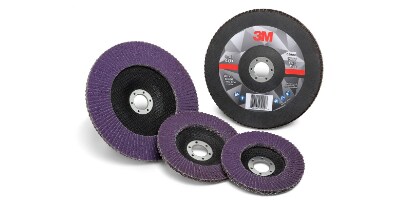 Zestaw czterech tarcz 3M Flap Discs 769F o różnych rozmiarach