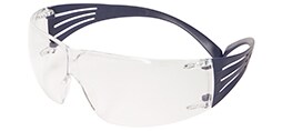 Okulary ochronne 3M™ SecureFit™ 200, SF201SGAF-BLU, niebieskie zauszniki, przezroczysta soczewka z powłoką Scotchgard™ Protector odporną na zaparowanie / zarysowanie