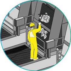 Ikona separacji zawiesin stałych
