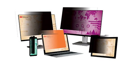 Produkty ochrony prywatności 3M na kilku różnych urządzeniach
