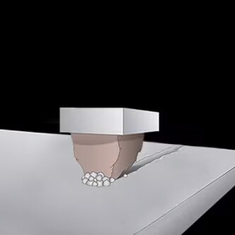 Zbliżenie na konwencjonalny ceramiczny materiał ścierny
