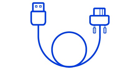 Minimalistyczna ilustracja kabla wizyjnego USB3
