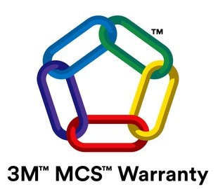 Logo 3M MCS, 5 ogniw (fiolet, niebieski, zielony, żółty, czerwony) w pięciokącie.
