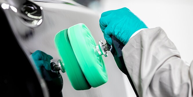 3M™ Perfect-It™ Gąbka polerska, zielona używana z Fast Cut Plus Extreme

