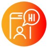 Ikona czatu na urządzeniu mobilnym